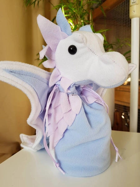 Pride Dragon Bagon - Pastel Trans (Handmade)
