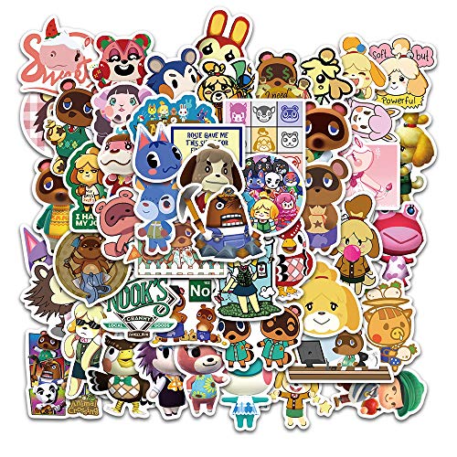 Animal Crossing Stickers 50 PCS Vinyl Waterproof Game Decals for Boys Water Bottle Laptop Skateboard Hydro Flask