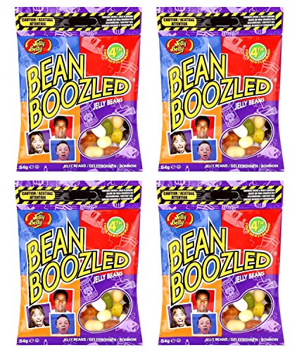 Jelly Belly BEANBOOZLED – 4 Pack of Bagged Jelly Beans (54g per Bag)