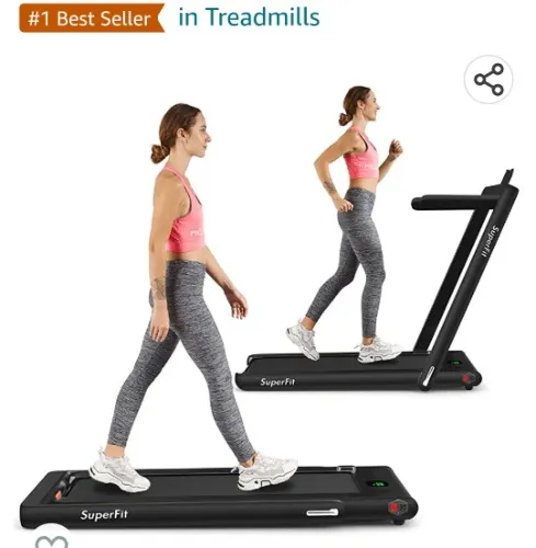 Goplus 2 in 1 Folding Treadmill, 2.25HP Superfit Under Desk Electric Treadmill, Installation-Free with Blue Tooth Speaker, Remote Control, APP Control and LED Display, Walking Jogging for Home Office : Sports & Outdoors