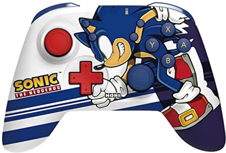 HORI Nintendo Switch Wireless HORIPAD (Sonic) Pro Controller - Officially Licensed By Nintendo & Sega - Multicolor - (Sonic) - Pro Controller