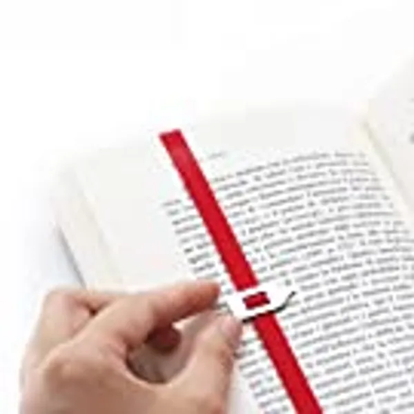 Lastword Bookmarks - Elastic Bookmark Perfect for Any Book, Office - Bookmarks for Women - Bookmarks for Men - Bookmarks for Children - Don't Lose Your Mark, Made in Italy Book Marks (Red)