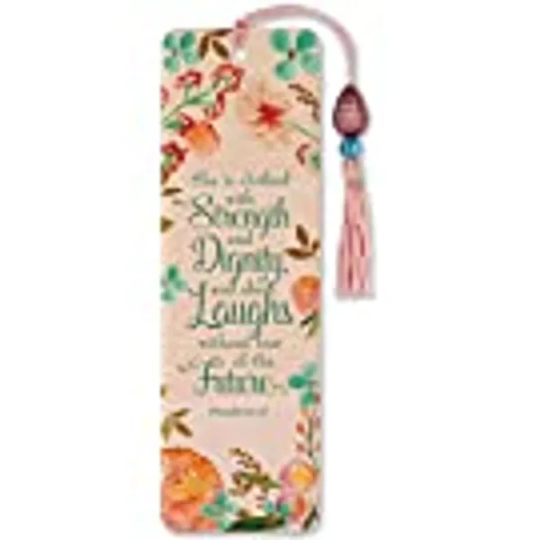 She Is Clothed with Strength and Dignity Beaded Bookmark