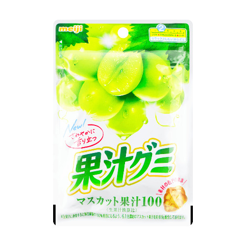 Jelly Gummy Candy Msucat Flavor 54g - Green Grapes / 1 Pack