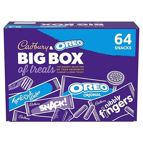 Cadbury & OREO Big Box of Treats, 64 Assorted Chocolates and Snacks, 1790 g (Pack of 1) - Mixed Box