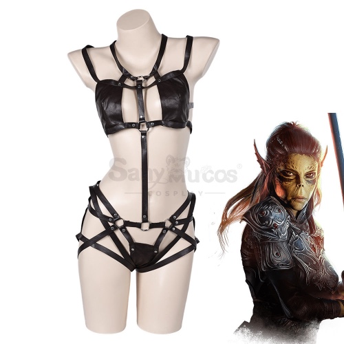 Game Baldur's Gate 3 Cosplay Lae'zel Sexy Lingerie Cosplay Costume - L