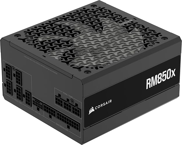 Corsair RM850x Vollständig modulares, geräuscharmes ATX-Netzteil – ATX 3.1-kompatibel – PCIe 5.1-Unterstützung – Cybenetics Gold-Effizienz – Native 12V-2x6-Anschluss – Schwarz - RMx (2024) ATX 3.1, PCIe 5.1 - 850W