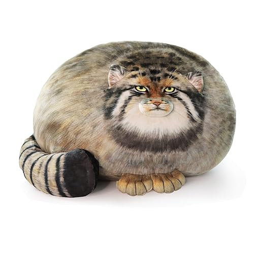 Sew Butiful Steppe Cat Plush, Cat Stuffed Animal 30cm/12inch, Pallas Cat Plush Pillow, Cute Plushies for Girls, Soft Plush Pillow, Throw Pillow Doll Decoration Doll Gift for Kids Boys Party Christmas - Steppe Cat - 30cm/12in