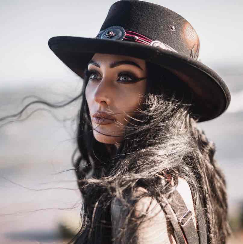 The Prophet Gambler - Wool Felt Fedora Hat Black Handmade Country Western Style Cowboy Hat Unisex For Men And Women Rock & Roll Hat