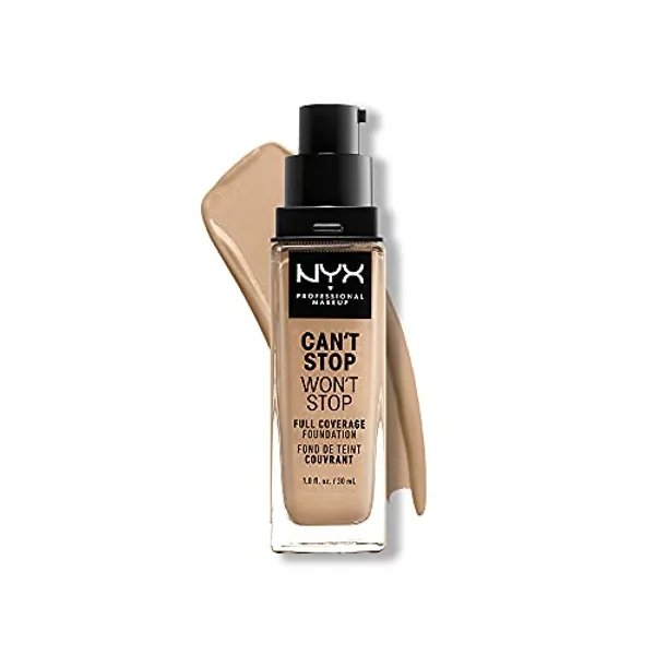 NYX PROFESSIONAL MAKEUP Can't Stop Won't Stop Foundation, 24h Full Coverage Matte Finish - Buff