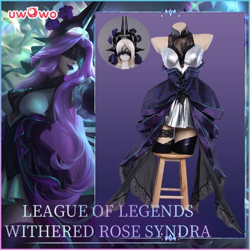 Uwowo Game League of Legends Withered Rose Syndra Cosplay Plus Size Costume - 【In Stock】Set A XXL