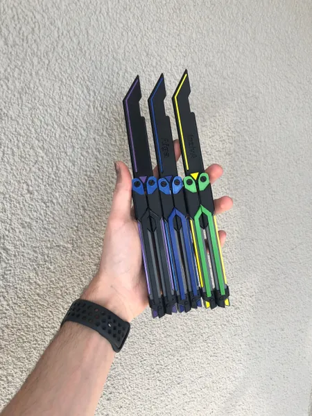 Valorant RGX 11z Pro Blade | Rgx Butterfly | Valorant 3d Print | Valorant Knife | Rgx Firefly | Gift for Gamer | Rgx Knife | Foldable