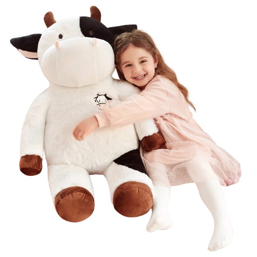 IKASA Giant Cow Stuffed Animal Jumbo Cow Plush Toy (White, 30 inches) - White 30 inches