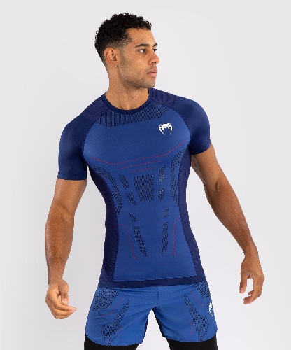 Venum Technical 3.0 Short Sleeve Rashguard - Night Blue 