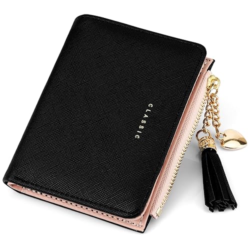 Coicok Portafoglio Donna Pelle, Portafoglio Scomparti Donna, Portamonete con Cerniera, Piccolo Portafoglio, Regalo Donna Compleanno, Portafoglio Scomparti per Carte Multipli per Ragazza Donna