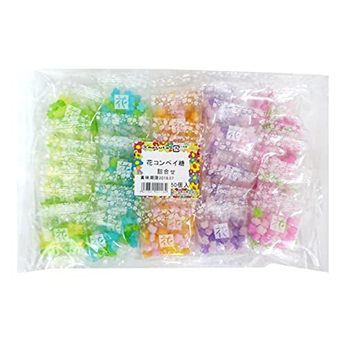 MARUTA Candy Konpeito, Hanatsume, Japanese sugar candy, 0.2oz 50count - 0.2 Ounce (Pack of 50)