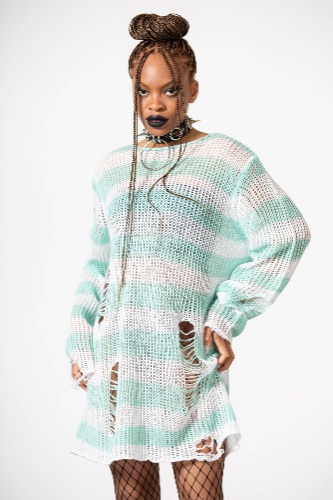 Peppermint Knit Sweater | S / Mint / 100% Acrylic