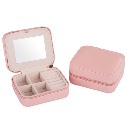Cool Jewels A Palm Sized Compact Jewelry Box - POWDER PINK
