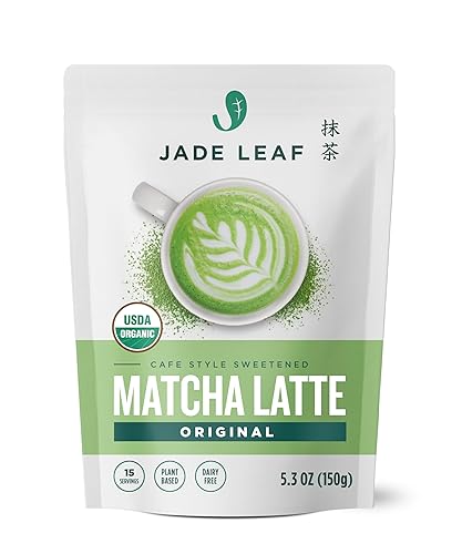 Jade Leaf Matcha, Organic Matcha Latte Mix - Cafe Style Sweetened Blend - Sweet Matcha Green Tea Powder (150 Gram) - Original - 150 g (Pack of 1)