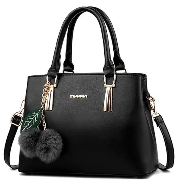 Dreubea Women's Leather Handbag Tote Shoulder Bag Crossbody Purse