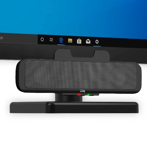 Cyber Acoustics USB Speaker Bar (CA-2890) – Stereo USB Powered Speaker, Easily Clamps to Monitor, Convenient Controls