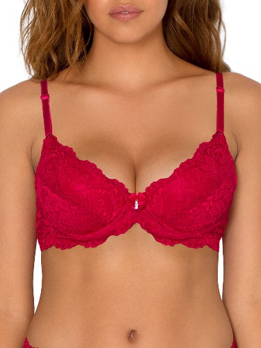 Smart & Sexy Women's Signature Lace Push-up Bra - Standard 34A No No Red