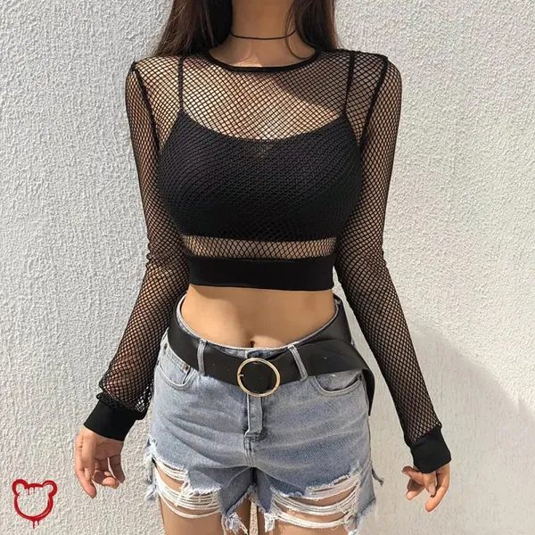 Mesh Crop Top Sundown