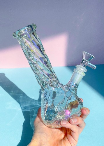 MINI IRIDESCENT SWIRL BONG 