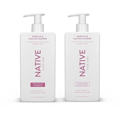 Native Vanilla & Cactus Flower Shampoo and Conditioner Contain Naturally Derived Ingredients |All Hair Type Color & Treated, Fine to Dry Damaged, Sulfate & Dye Free - 2-Pack - Vanilla & Cactus Flower