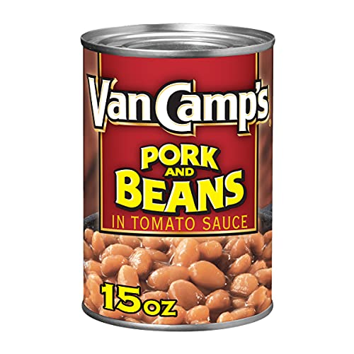 Van Camp's Pork and Beans, Canned Beans, 15 Oz (Pack of 6) - 15 Ounce (Pack of 6)
