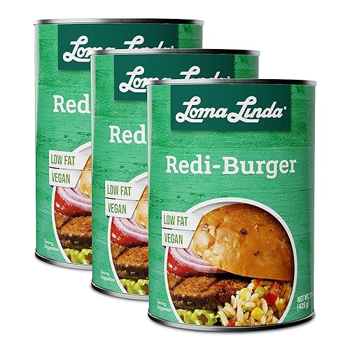 Loma Linda - Plant-Based Meats (Redi-Burger (15 oz.), 3 Pack) - Redi-Burger - 15 Ounce (Pack of 3)