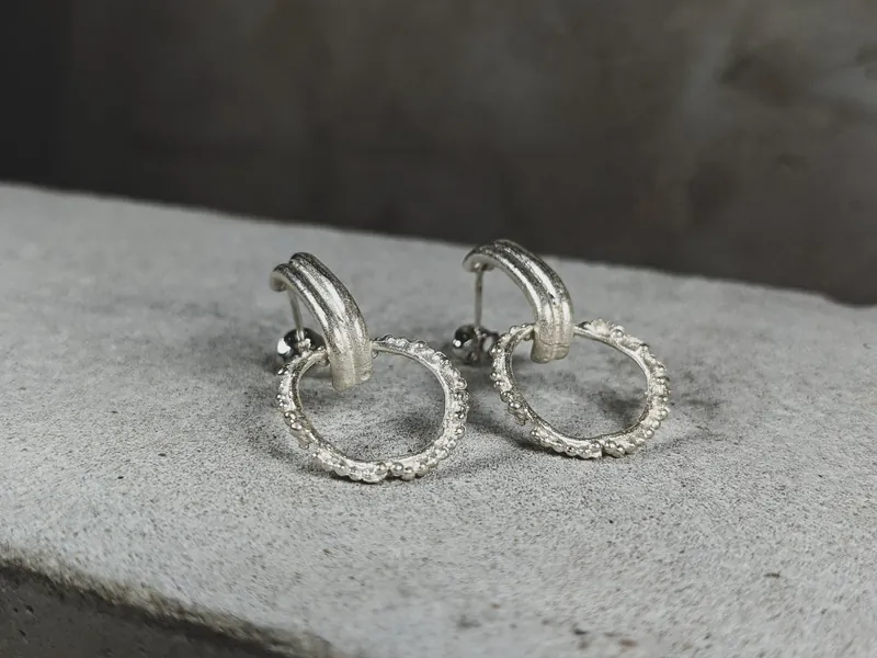The Double Looped Hoops | Sterling Silver