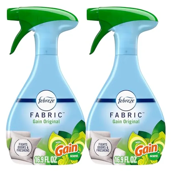 Febreze Odor-Fighting Fabric Refresher with Gain, Original, 16.9 fl oz, Pack of 2