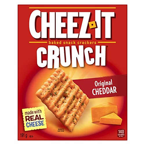 Cheez-It Baked Snack Crackers Crunch Original Cheddar 191 Gram - Original cheddar - 191 g (Pack of 1)