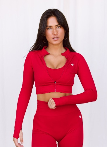 Astoria VELOCITY Seamless Zip Up - Cherry | Cherry / L