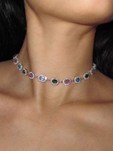 THE MULTI GEM CHOKER | 15 INCHES