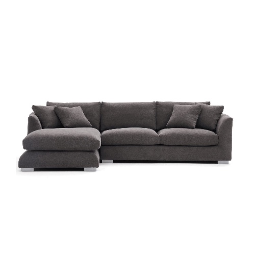 Feathers Sectional | 110 inch / Grey / Facing Left