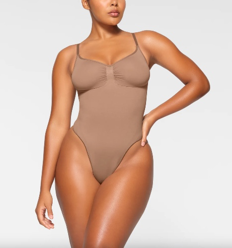 SEAMLESS SCULPT THONG BODYSUIT | ONYX
