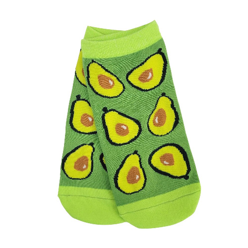 Avocado Patterned Ankle Socks (Adult Medium)