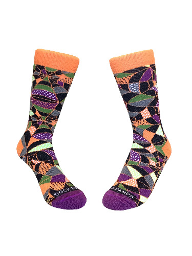 Colorful Spiderweb Pattern Socks from the Sock Panda (Adult Small)
