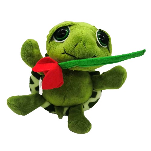 Turtle Plush Toy with a rose!