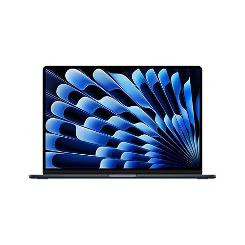 Apple 2024 MacBook Air 15-inch Laptop with M3 chip: 15.3-inch Liquid Retina Display, 8GB Unified Memory, 256GB SSD Storage, Backlit Keyboard, 1080p FaceTime HD Camera, Touch ID; Midnight - Midnight - 8GB Unified Memory - 256GB SSD