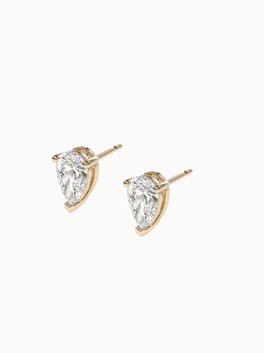 Pear Diamond Studs - Pair (2 Earrings) / 0.70ct