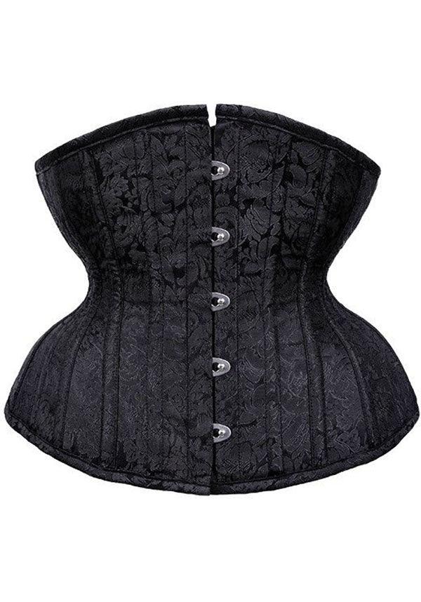 Black Brocade | UNDERBUST CORSET - 26