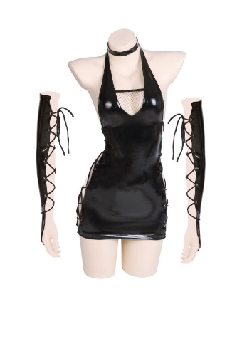 Premium: "Sensual Shinobi" Minidress - Black / M