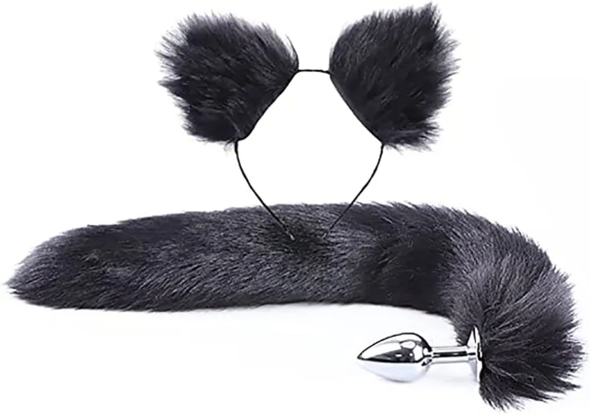 Amazon.com: Fox Tail Aanel Plug for Women ,Cosplay Butt Plug, Anal Toy Plug Training Ki analplug Toys, Set of 2 (Black) : Health & Household