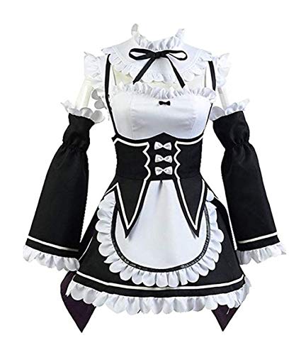 Ya-cos Re Life in a Different World from Zero Manga Zero Rem/Ram Maid Dress Outfit Cosplay Costume - Female:Large - Ram