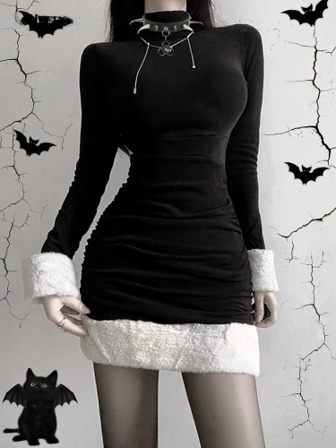 Dark Holiday Dress - L