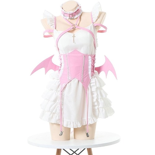 Seductive Demon Maid Costume - Pink