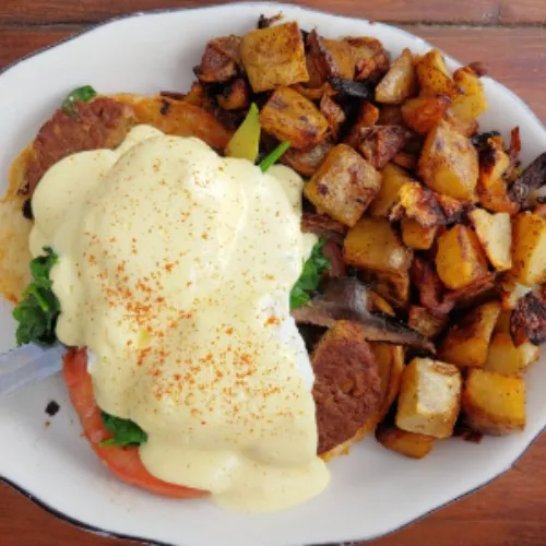 Eggs Benedict & Coffee (inc. 20% server tip)